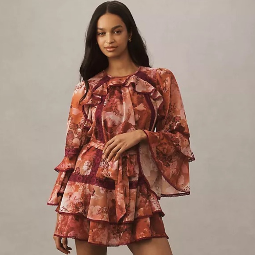 Anthropologie BHLDN Camila Ruffle Dress